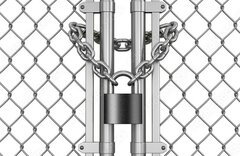 Locked gates